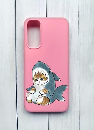Матовий чохол на samsung galaxy a05s (a057) рожевий :: кошеня (принт 120)
