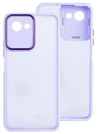 Чехол fiji lens для realme c30s бампер матовый с защитой блока камер violet