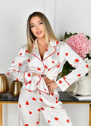 Женская шелковая пижама 2