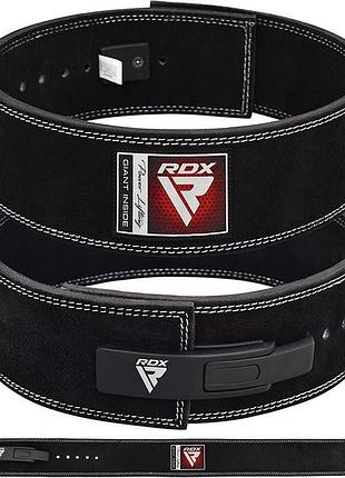 Пояс для тяжелой атлетики rdx 4 pro liver buckle кожаный black plus xl