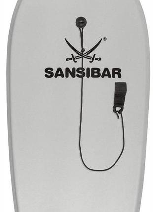 Бодиборд, доска для плавания sansibar 100x49x5 см серая (до 85 кг.)
