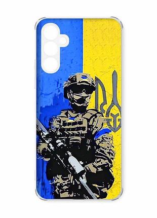 Чехол с утолщенными углами на samsung galaxy a55 (a556) :: солдат (принт 350)