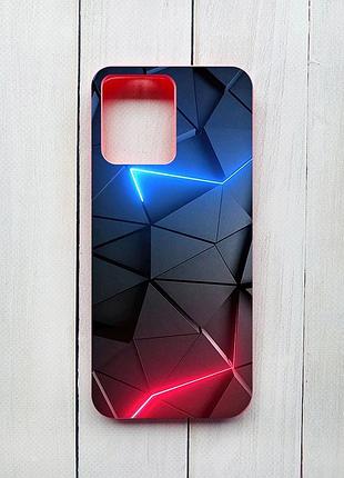 Матовий чохол на xiaomi redmi 12 рожевий :: рельєфний фон (принт 36)