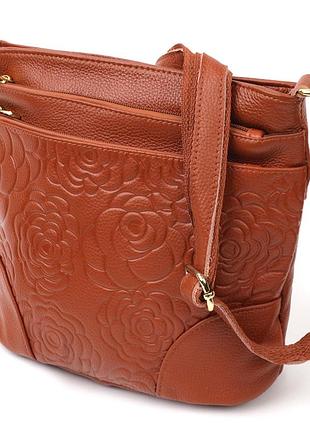 Нежная женская сумка vintage sale_15003 кожаная коричневый
