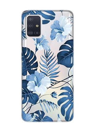 Прозрачный чехол на samsung galaxy a71/a715 :: тропики (принт 373)