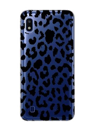 Прозрачный чехол на samsung galaxy a10 (2019) a105 :: леопардовый принт (принт 374)