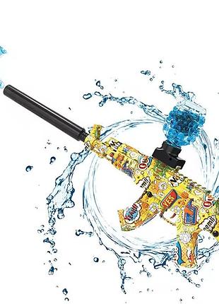 Бластер автоматичний auto ak 47 gel ball з гель кульками орбіз 10500шт extream yellow