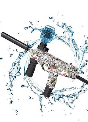 Бластер автоматичний mp9 gel ball з гель кульками орбіз 10500шт extream white