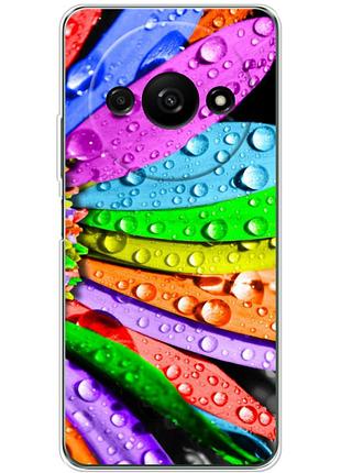 Чехол силиконовый с картинкой на xiaomi redmi a3 (цветные листья)