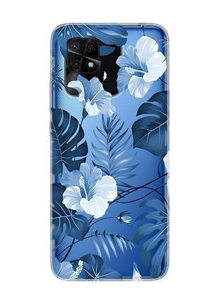 Прозорий чохол на xiaomi redmi 10c :: тропіки (принт 373)