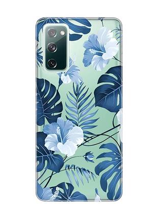Прозрачный чехол на samsung galaxy s20 fe :: тропики (принт 373)