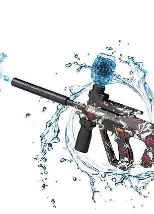 Бластер автоматичний aug gel ball з гель кульками орбіз 10500шт зелений + помаранчевий