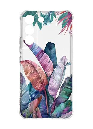 Чохол із потовщеними кутами на samsung galaxy s22 :: тропіки (принт 372)