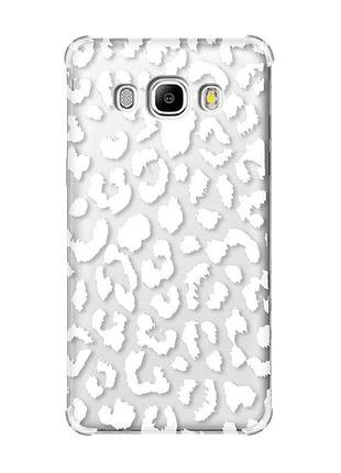Чохол з потовщеними кутами на samsung galaxy j5(2016)/j510 :: леопардовий принт білий (принт 375)