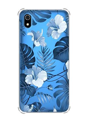 Чехол с утолщенными углами для xiaomi redmi 7a :: тропики (принт 373)