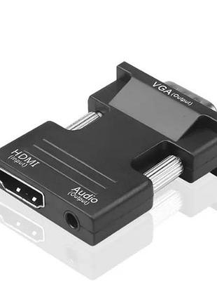 Hdmi-vga адаптер перехідник з портативним аудіороз’ємом hdmi 3,5 мм для портативного пк ps3