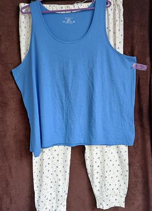 Костюм женский домашний с майкой и штанами, xl-2xl, eur 48, 50-52,  батл