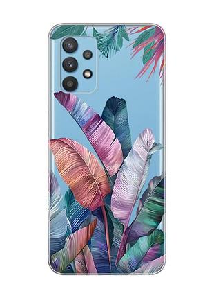 Прозрачный чехол на samsung galaxy a32 :: тропики (принт 372)