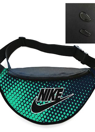 Сумка-бананка nike мужская/женская спортивная 32×16 см с расширителем поясная сумка или сумка через плечо (3733)