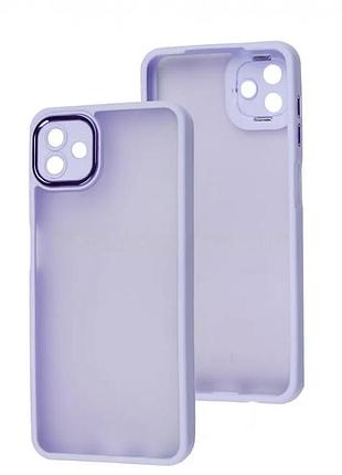 Чехол fiji lens для samsung galaxy a04 (a045) бампер матовый с защитой блока камер violet