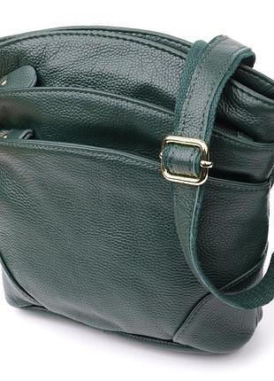 Компактна жіноча сумка з натуральної шкіри sale_15120 vintage зелений