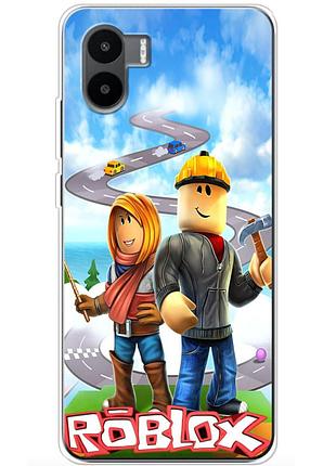 Чехол силиконовый с картинкой на xiaomi redmi a2 (роблокс, roblox)
