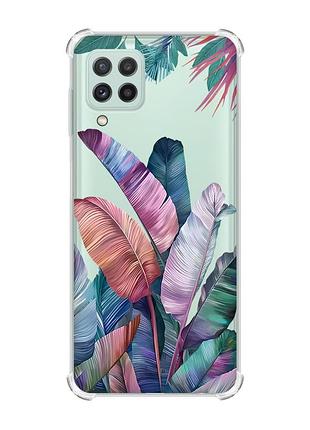 Чехол с утолщёнными углами на samsung galaxy a22 5g / a22s 5g :: тропики (принт 372)