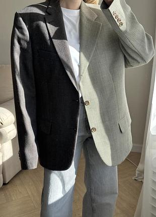 Подвійний контрастний піджак оверсайз duo blazer