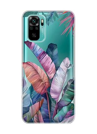 Прозорий чохол на xiaomi redmi note 10 / note 10s :: тропіки (принт 372)