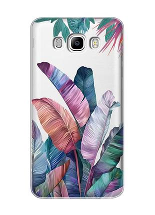 Прозрачный чехол на samsung galaxy j7(2016) j710 :: тропики (принт 372)