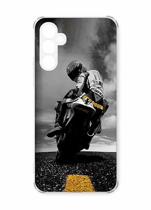 Чехол с утолщенными углами на samsung galaxy a55 (a556) :: мото (принт 69)