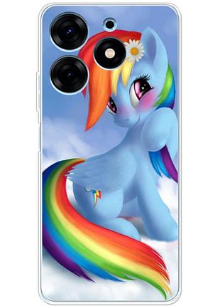 Чехол силиконовый с картинкой на tecno spark 20 pro (литл пони, my little pony)