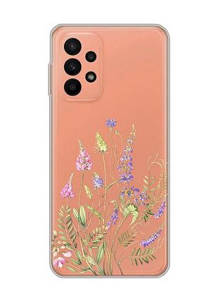 Прозорий чохол на samsung galaxy a23 4g :: квіткова ідилія (принт 382)