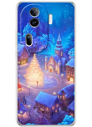 Чехол силиконовый с картинкой на oppo reno 11 pro 5g (новогодний)
