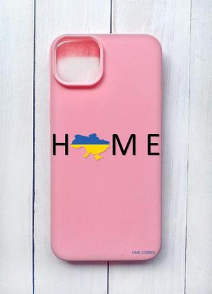 Матовый чехол на iphone 15 plus розовый :: дом украина (принт 72)