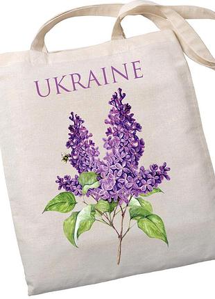 Эко-шоппер bookopt вк4077 ukraine "сирень" бежевый