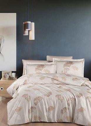 Комплект постельного белья first choice satin sofira beige сатин 220-160 см бежевый