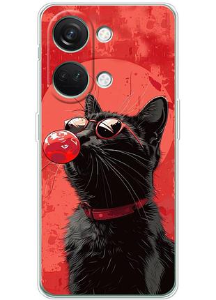 Чехол силиконовый с картинкой на oneplus nord 3 5g (стильный котик)
