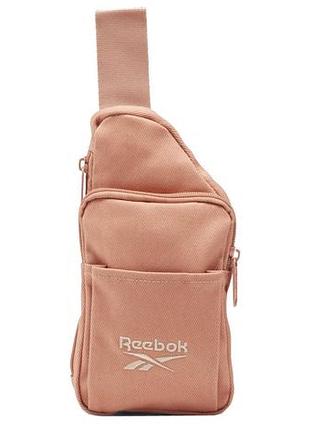 Коттонова нагрудна сумка, слінг reebok classic foundation кораловий