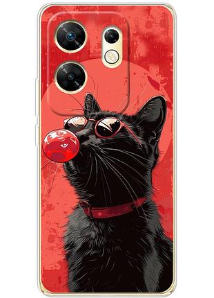 Чохол силіконовий з картинкою на infinix zero 30 4g (стильний котик)