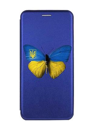 Чехол-книжка с рисунком для samsung galaxy a14 5g синий :: бабочка украина (принт 255)