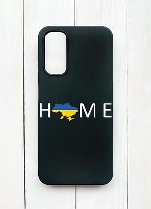Матовый чехол на samsung galaxy a14 5g черный :: дом украина (принт 73)