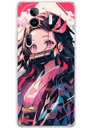 Чехол силиконовый с картинкой на oppo reno 11 pro 5g (аниме, anime)