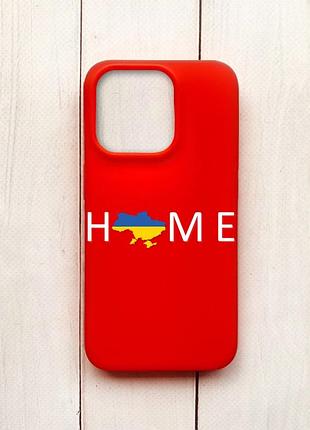 Матовый чехол на iphone 15 pro красный :: дом украина (принт 73)