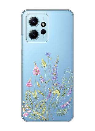 Прозрачный чехол на xiaomi redmi note 12 4g :: цветочная идиллия (принт 382)
