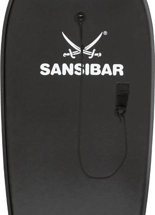 Бодиборд, доска для плавания sansibar 100x49x5 см черная (до 85 кг.)