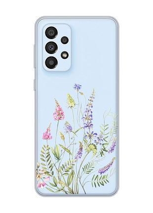 Прозрачный чехол на samsung galaxy a33 5g :: цветочная идиллия (принт 382)