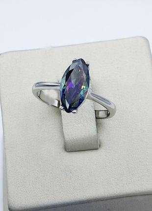 Кольцо серебряное с мистик топазом 18 2,67 г