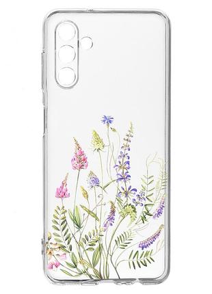 Прозорий чохол на samsung a04s/a13 5g :: квіткова ідилія (принт 382)