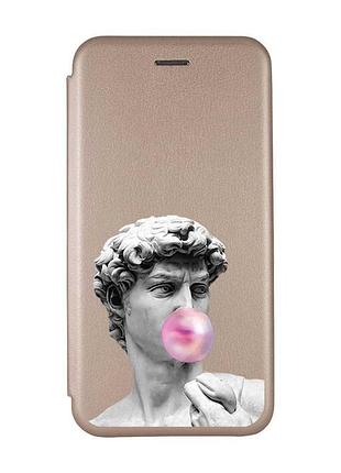 Чохол-книжка з малюнком для xiaomi redmi 10c золотий :: скульптура (принт 352)